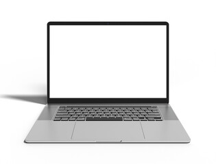 Realistic laptop - notebook mockup, with empty screen for you design, transparent background high quality details - 3d rendering