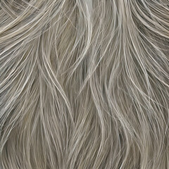 Fototapeta premium Illustration close-up of blond curly hair. Back view hairstyle with long wavy hair. The image was created using generative AI.