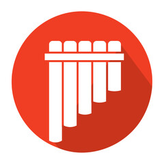 Isolated flute icon Flat design Musical instrument Vector