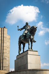 Fototapeta na wymiar Memorial with statue in Prague