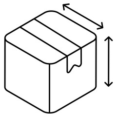 Trendy design icon of parcel size  