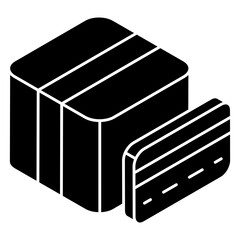 Trendy vector design of parcel card payment