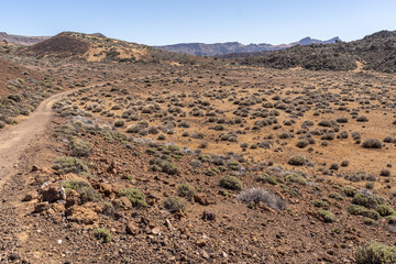 un paysage désertique et volcanique aux Canaries