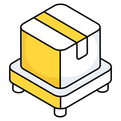An editable design icon of package 