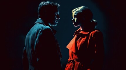 Couple of Russian Spies Emerging from Shadows