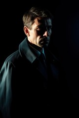 Obraz premium Stealthy Male Russian Spy Emerging