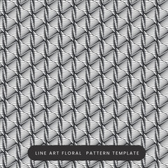 Line art abstract pattern template