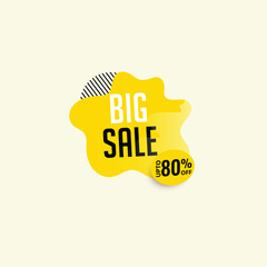 Stylish yellow big sale banner