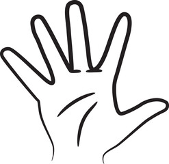  Hands collection with different poses in flat syle