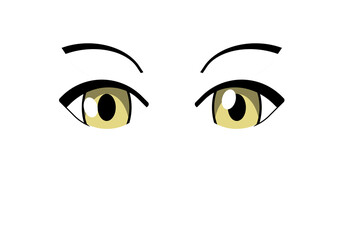 2d anime manga woman colourful eyes 