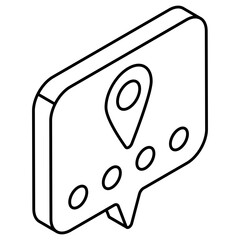 An icon design of targeted location 