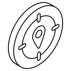 An icon design of targeted location 
