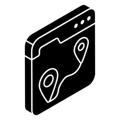 An design of route, flat vector 