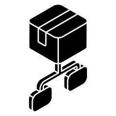 An editable design icon of logistic network 