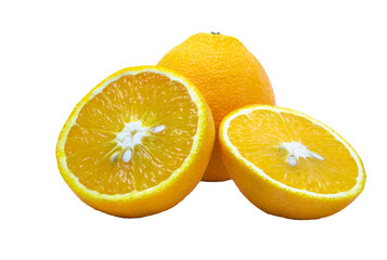halves of an orange isolated, Fresh and Juicy citrus, transparent png, collection, cut out