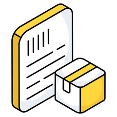 A unique design icon of invoice