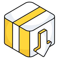 An editable design icon of packaging 