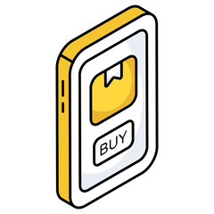 Perfect design icon of buy mobile parcel