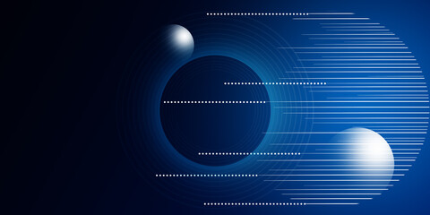 Abstract blue  covers templates circle with graphic geometric shapes
