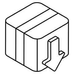 An editable design icon of packaging 