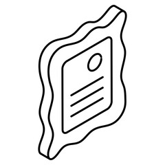 An icon design of document 