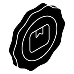 A trendy design icon of parcel coupon 