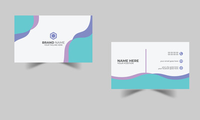 Business card template. Double-sided creative business card template. Modern and simple business card design Corporate Business Card Layout.