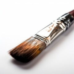 Fototapeta premium brush in paint isolated on white background. Generative AI 