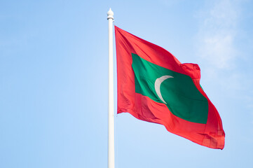 flag of Maldives in Male