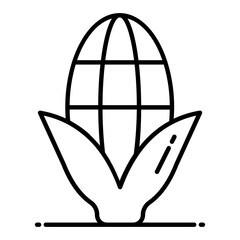 Corn Thin Line Icon