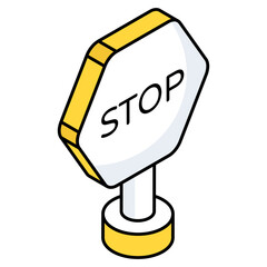 Perfect design icon of stop board