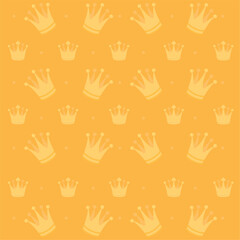 Seamless pattern background with golden crowns Vector