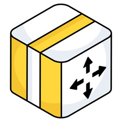 Trendy design icon of parcel direction 