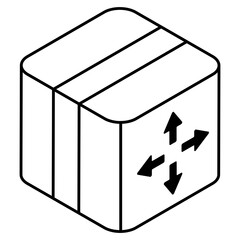 Trendy design icon of parcel direction 
