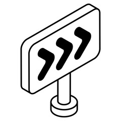 Perfect design icon of forward board