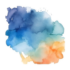 Abstract watercolor paint splash. Illustration AI Generative.