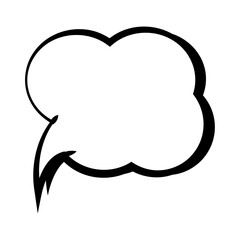 Isolated empty comic speech bubble Vector