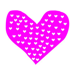 hand draw heart love vector