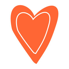 hand draw heart love vector