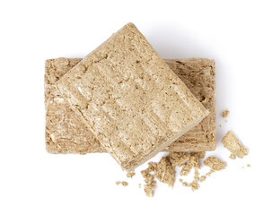 Delicious halva isolated on white background