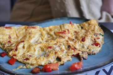  Plain Egg Omelette on a plate 