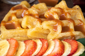 waffle and banana