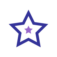 Five-point Star Icon. Design Element. 