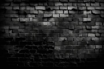 Backdrop of a rough, black brick wall. Generative AI