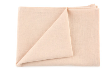 New folded napkin isolated on white background