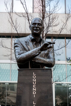 Statue of Pim Fortuyn, a Dutch politician, Rotterdam, NL