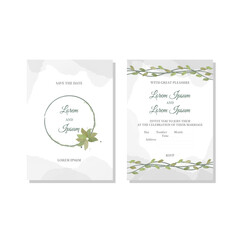 Invitation to a holiday in a rustic style. Vector watercolor save the date.