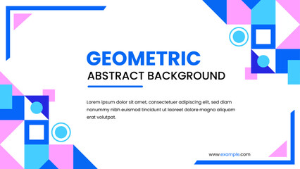 Flat design geometric shape mosaic background