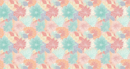 Fototapeta premium Pastel flower background Generative AI