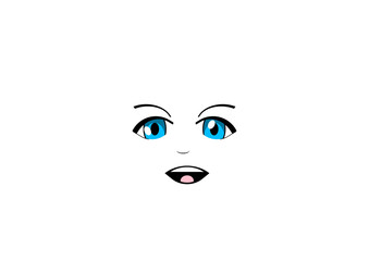 2d anime manga face